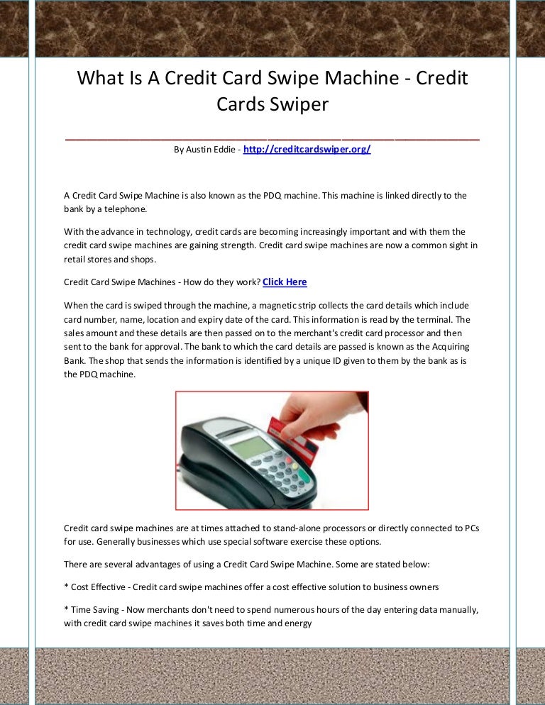 Credit cards swiper