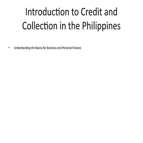 FNMNGT3 Chapter 1 - Credit and Collection | PPTX