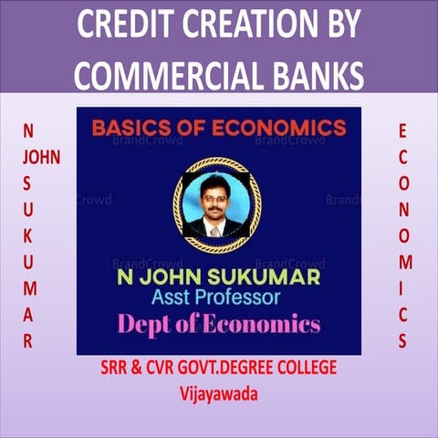 Credit creation by commercial banks