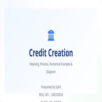 Credit Creation | PPTX