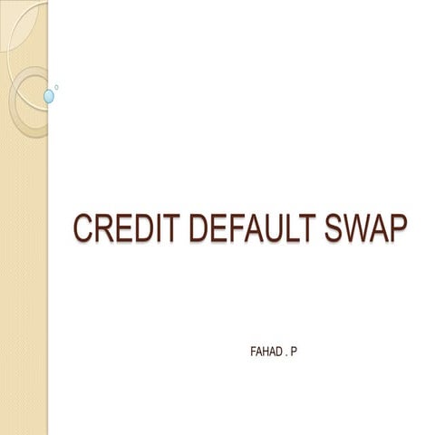 Credit default swap aapu