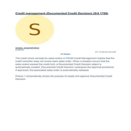 Credit management (Documented Credit Decision.docx