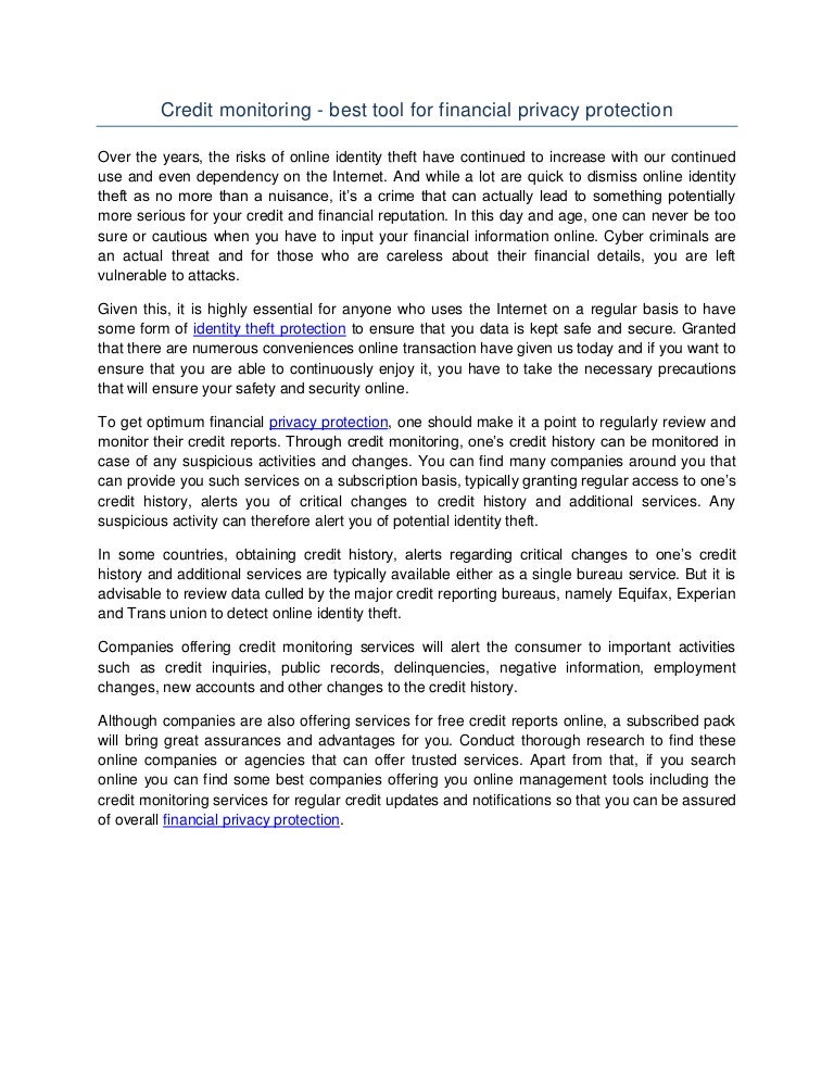 credit protection services