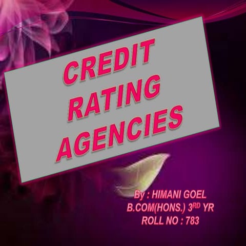 Credit rating agencies