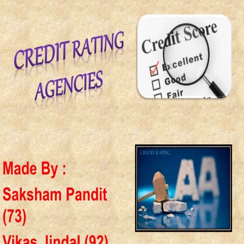 Credit rating agencies