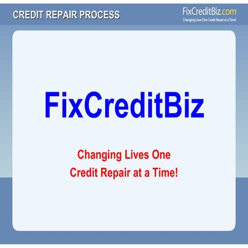 Credit Repair Presentation