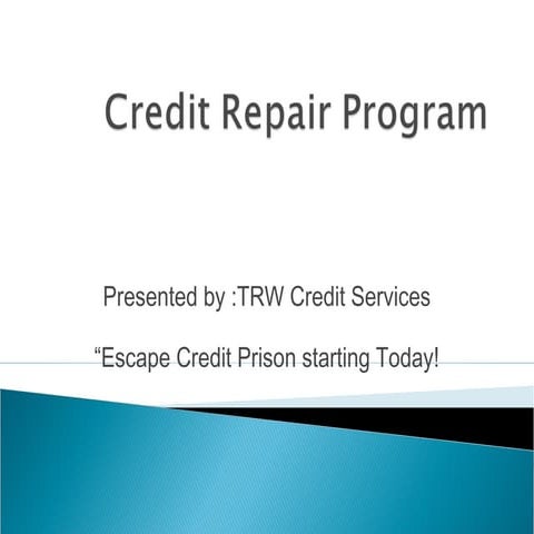 TRW Credit repair program