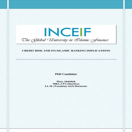 Credit Risk and its Islamic Banking Implications