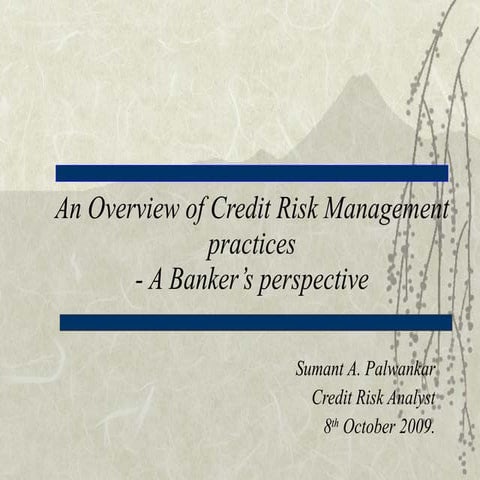 Credit Risk Management Presentation