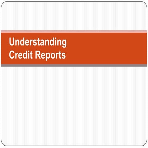 Credit score and reports