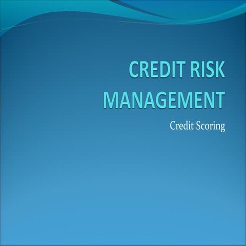 Credit scoring