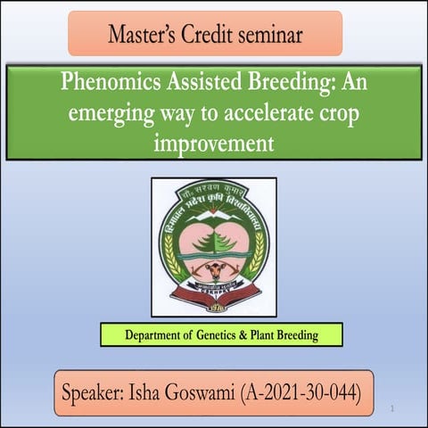 Phenomics assisted breeding in crop improvement