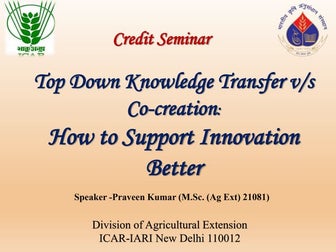 seminar on top down knowledge transfer vs co creation 