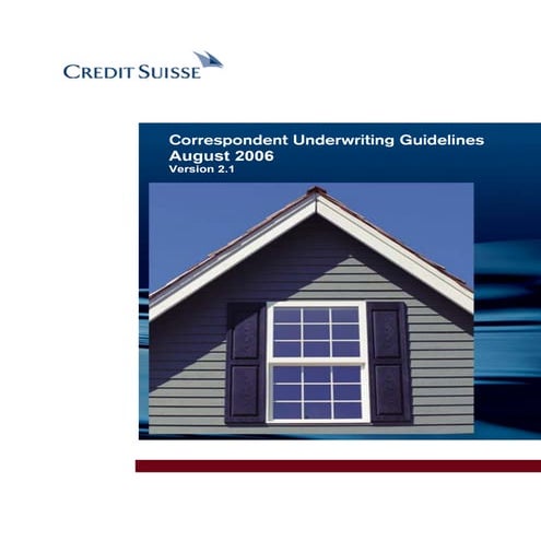 Credit Suisse sellers guide (secondary market) August 2006