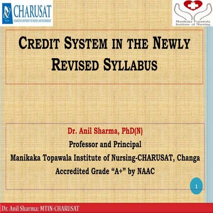 Credit System in Revised INC Syllabus.pptx