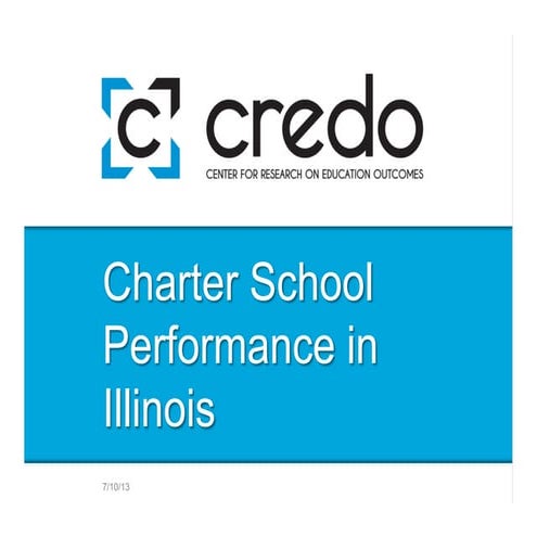 Charter School Performance in Illinois--CREDO