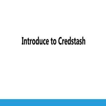 Introduce to Credstash