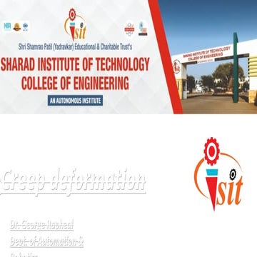 Creep deformation, creep curve, Larson Miller parameter, superalloys