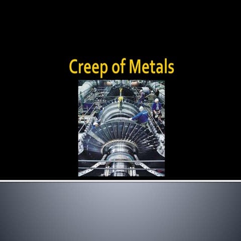 Creep of metals