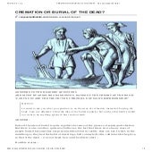 CREMATION OR BURIAL OF THE DEAD 