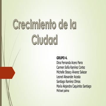 Cremiento de ciudad