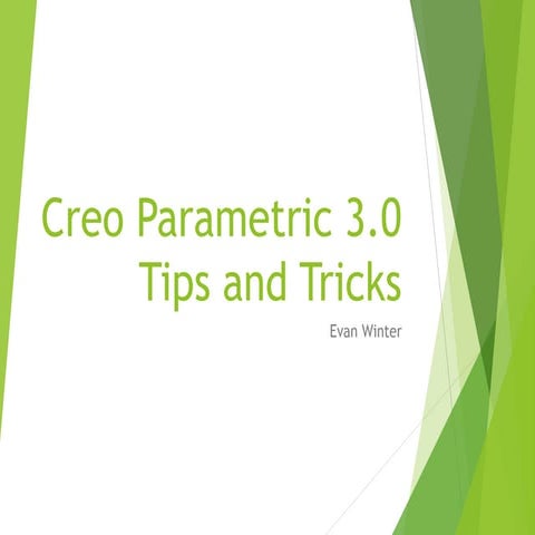 Creo 3.0 tips and tricks r4