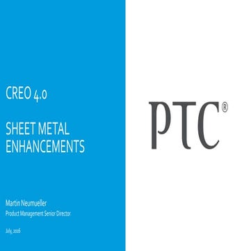 Creo 4.0   sheetmetal enhancements