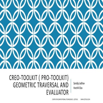Creo tookit  geometric traversal and evaluator
