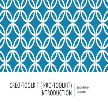 Creo toolkit  introduction
