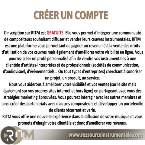 Créer un compte compositeur