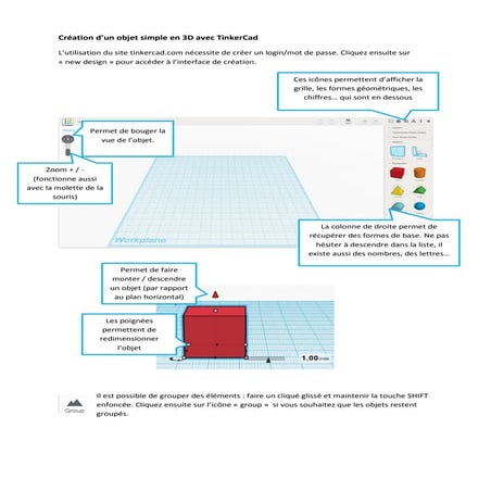 Imprimante 3D_Créer un objet simple  avec tinkercad