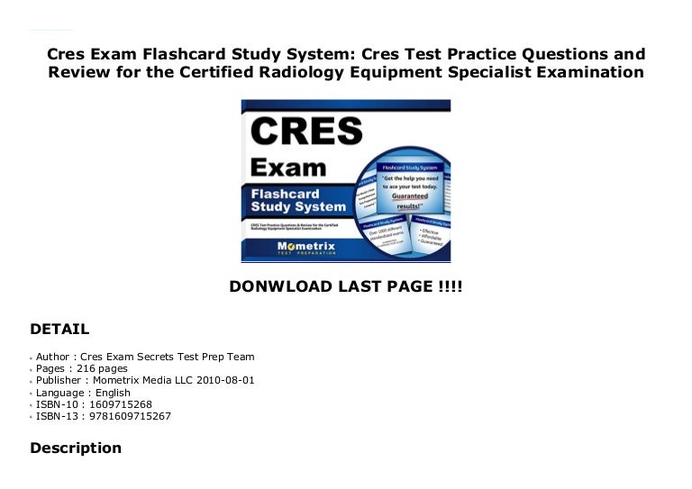 Cres Exam Flashcard Study System Cres Test Practice Questions and Re…