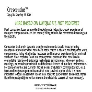 Crescendus™- Hire based on unique fit, not pedigree- Tip of the Day ...