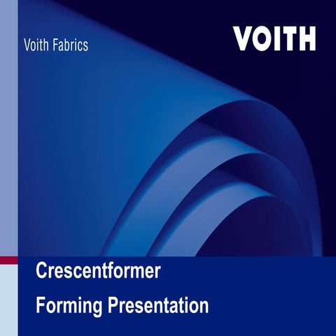 Crescentformer general process. tissue machine Voith