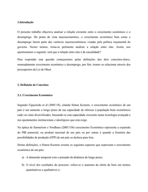 Crescimento economico.