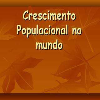 Crescimento populacional