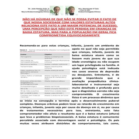 Baixa estatura | PDF