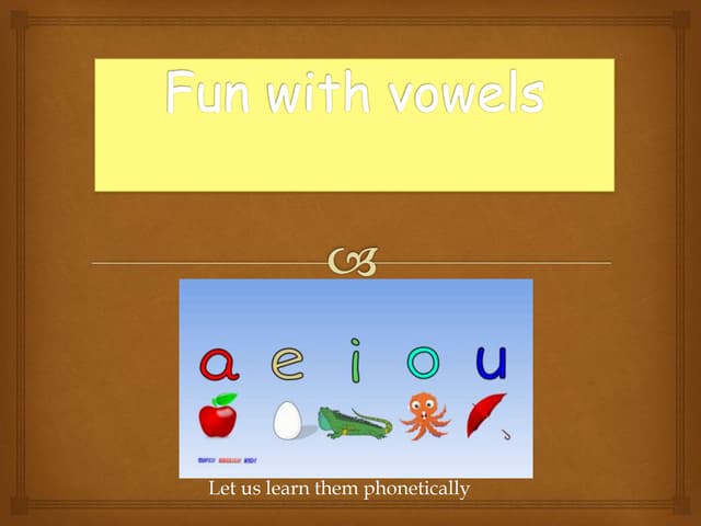 Crespo fun with vowels