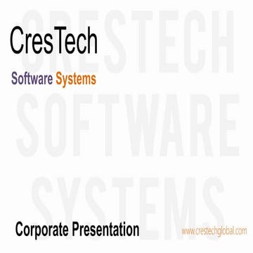 CresTech Corporate Presentation