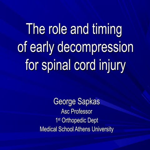 Spinal cord injury