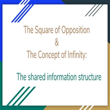 The Square of Opposition &  The Concept of Infinity: The shared information s...