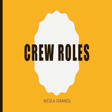 Crew Roles Presentation 
