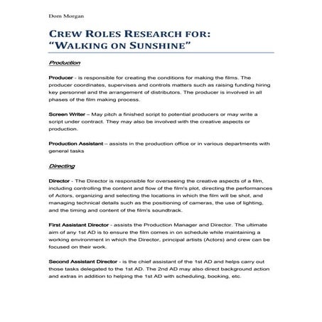 Crew roles research | DOCX