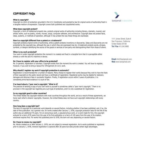 Copyright FAQ