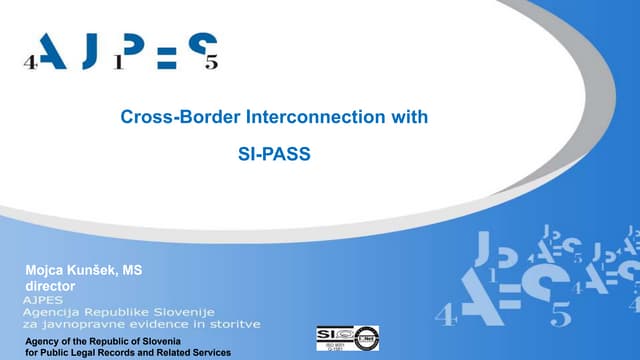 Cross-Border Interconnection with  SI-PASS - Slovenian Experience
