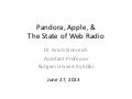 The State of Webradio: Pandora vs. Apple