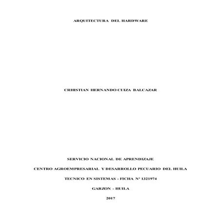 Arquitectura del Hardware