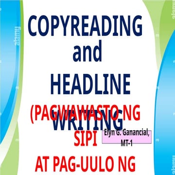 425023319-Copyreading-Filipino | PDF