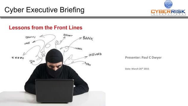 CRI "Lessons From The Front Lines" March 26th Dublin 