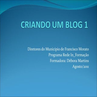 Criando um blog 1
